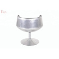 modern metal Bar furniture armchair Stool Leather Upholstery cup shaped fiberglass frame chair